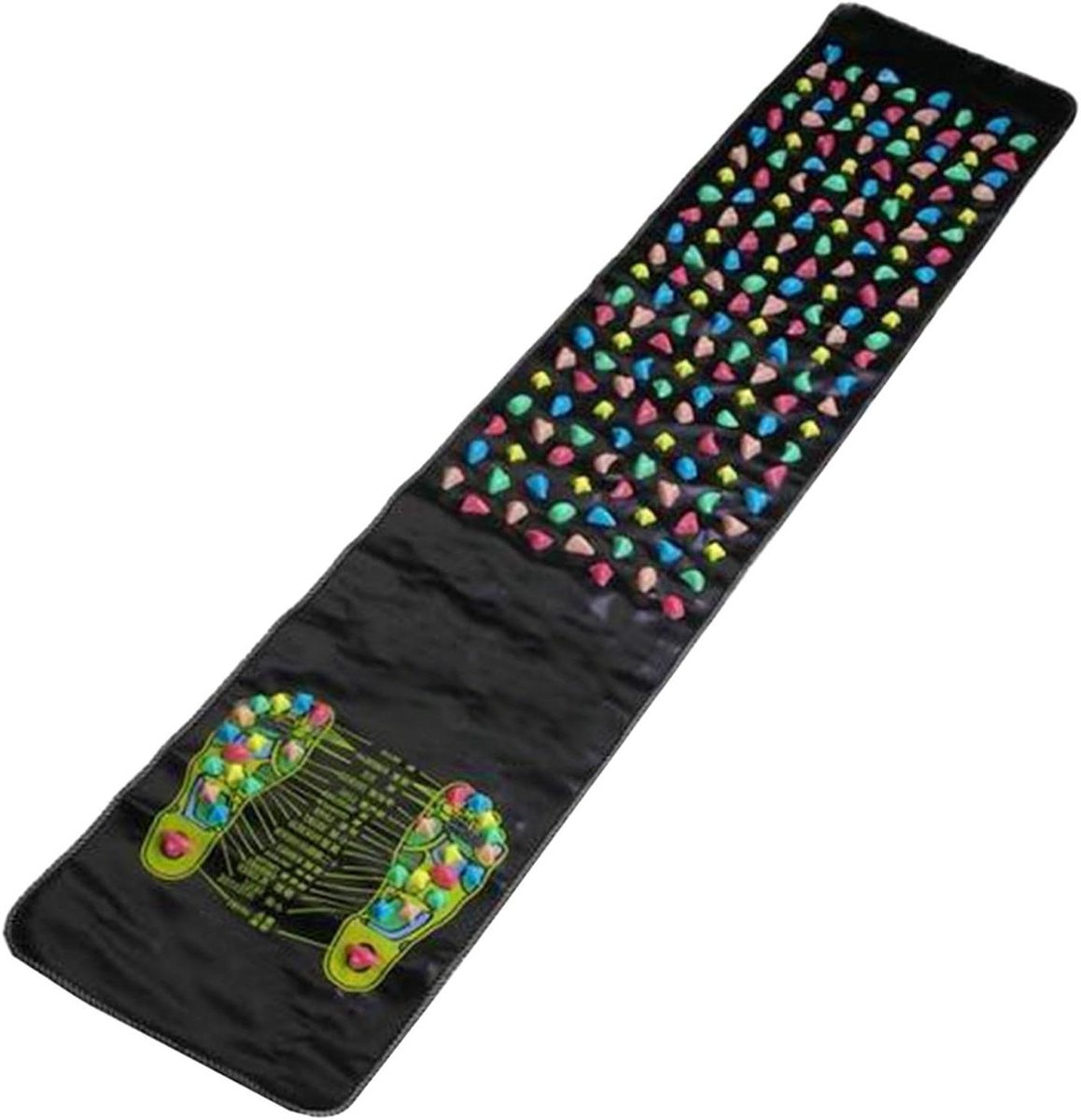 Voetmassage Pad - Acupressuur Steen - Ontspanning Thuis - Opvouwbaar Design - 35 x 24 cm - Zwart