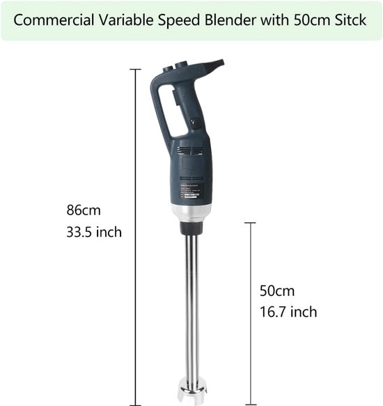 Staafmixer - Handmixer - Soepen Maken - Traploos Instelbaar - 500 W - Zilver — afbeelding 4