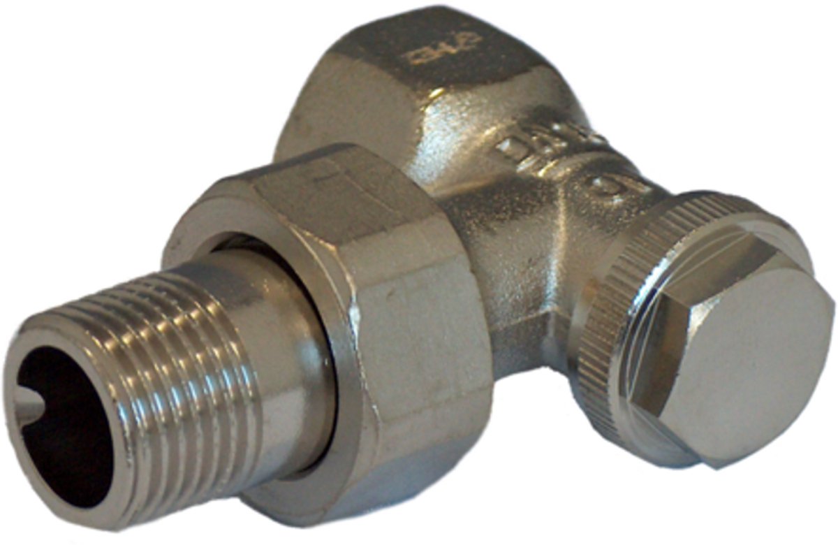 OVENTROP Retourfitting Combi 3 hoek DN 10, R 3/8 x Rp 3/8, PN 10, messing, vernikkeld, 1090361