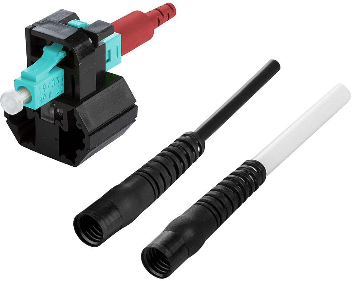 Metz Connect OpDAT FASTTM hybride connector bouwset LC PC OM3/OM4 10 stuks voor kabels, 1509MKJO0010-E