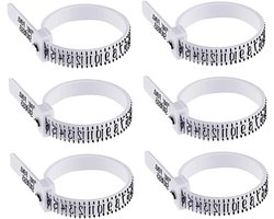 COHEALI 6pcs Jewelry Measuring Tool Ring Gauge Ring Finger Measurement Tool Ring Sizer Stick Ring Adjuster Our Ring Size Ring Gauge Sizer Ring Finger Sizer Regulator Meter White Rope