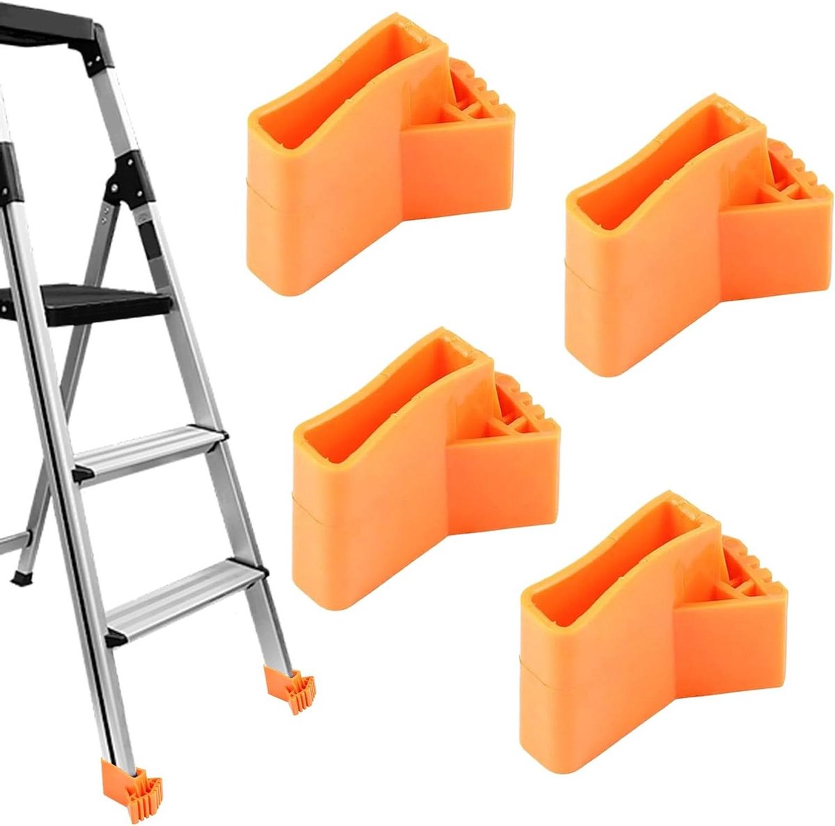 Ladderpot Pads - Ladder Stabilisatoren - Veilig Werken - Antislip Grip - 4 Stuks - Oranje
