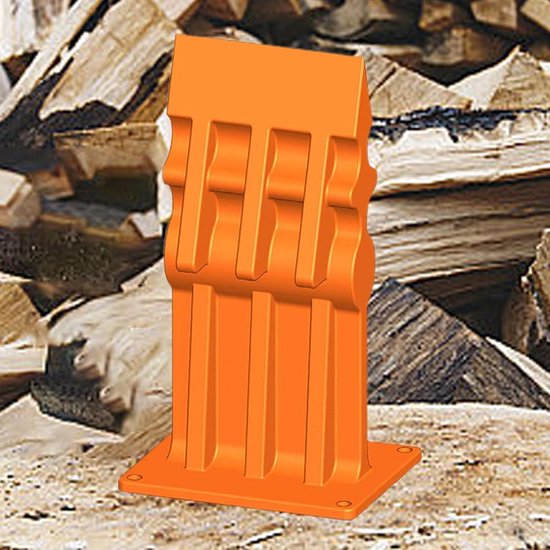 Hout Kloof Hulp - Handmatige Klover - Haardhout Maken - Axeless Ontwerp - 18x10cm - Oranje — afbeelding 4