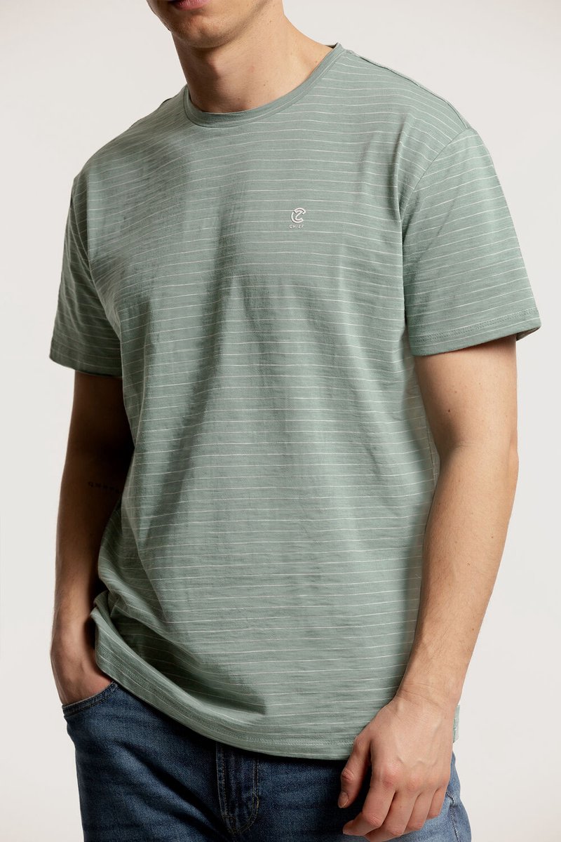 Chief Heren T-shirt Groen - Maat S
