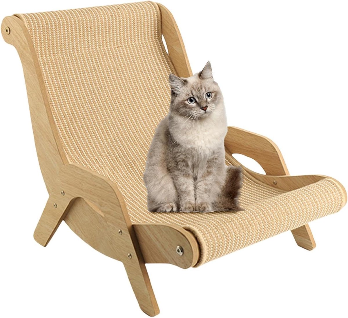 Huisdier Stoelbed - Katten Lounger - Rust en Spel - Natuurlijk Sisal - 59 x 34 x 13 cm