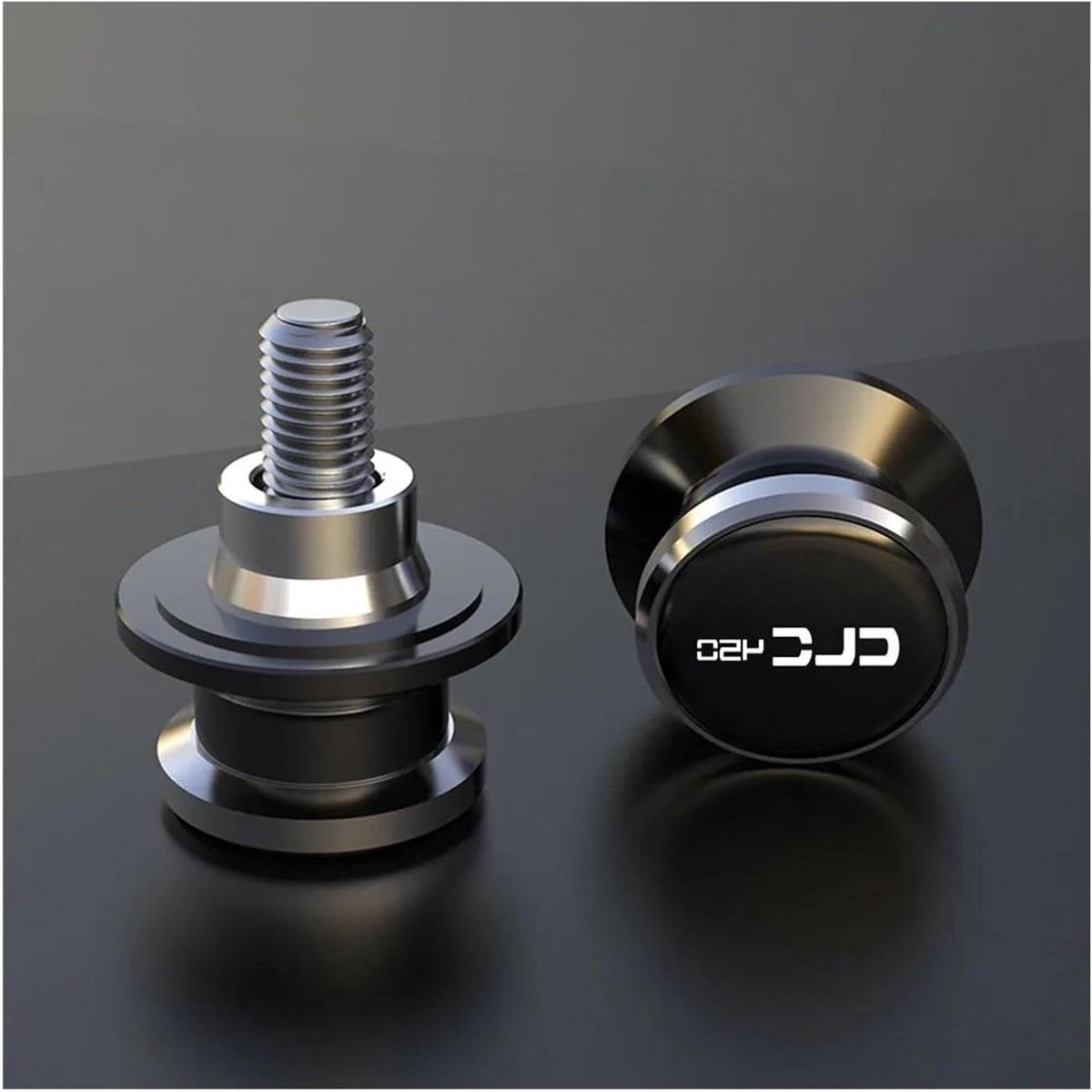 Motorfiets Achterbrug Bobbins - Standaard Schroeven Sliders - Onderhoud Motorfiets - CNC Aluminium Legering - 10 mm - Grijs