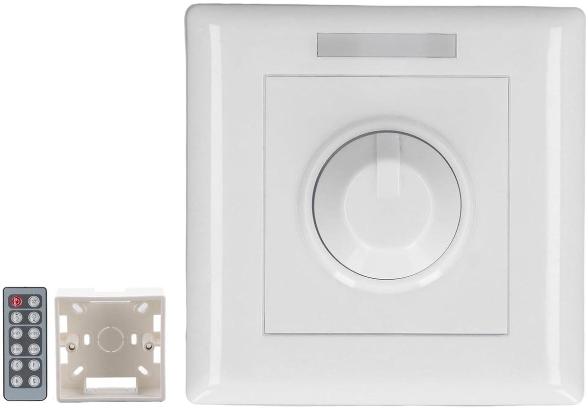 Lichtregelaar Dimmer - LED Controller - Lichtsterkte Aanpassen - IR Afstandsbediening - DC12-24V - Zwart