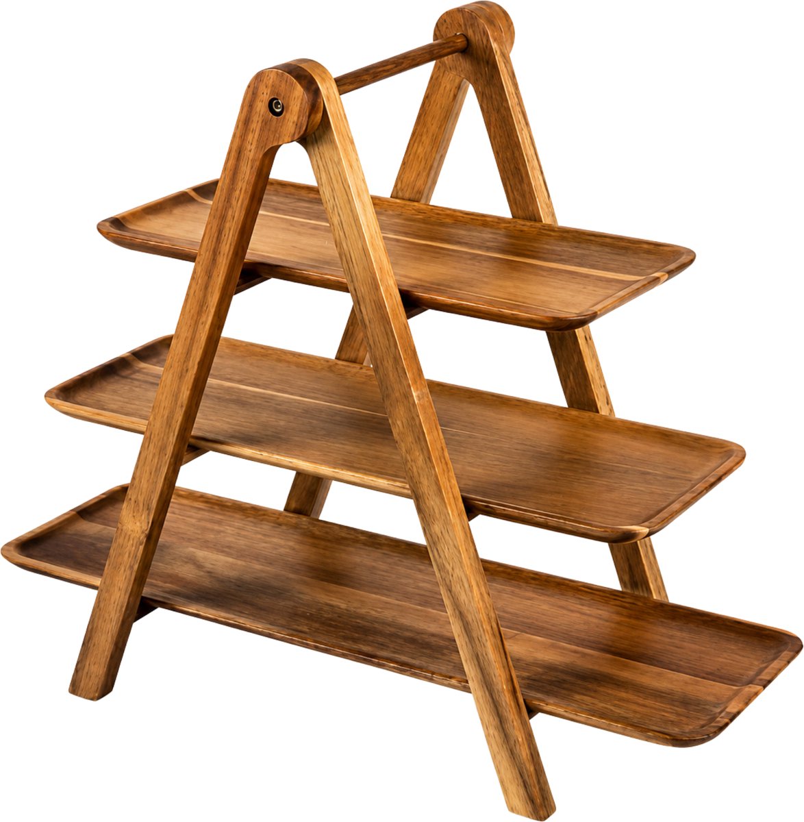Purepeak Etagere 3 Laags - Serveertoren - Serveerschalen - Hout - Inklapbaar