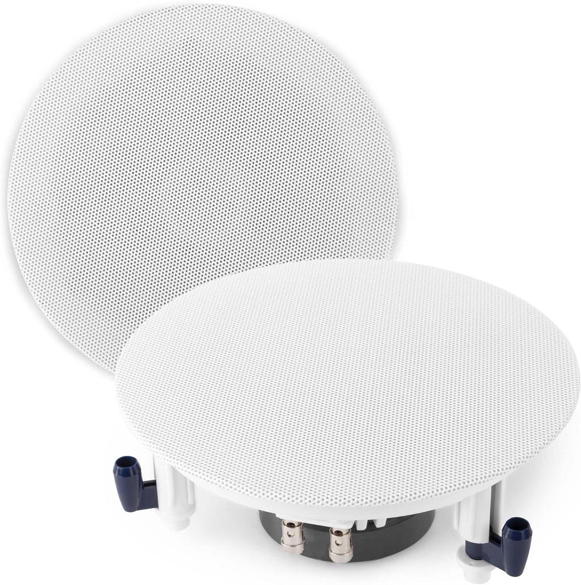 Inbouw Speakerset - Plafond Geluid - Achtergrond Muziek - Low Profile Afwerking - 5.25 Inch Woofer - Wit