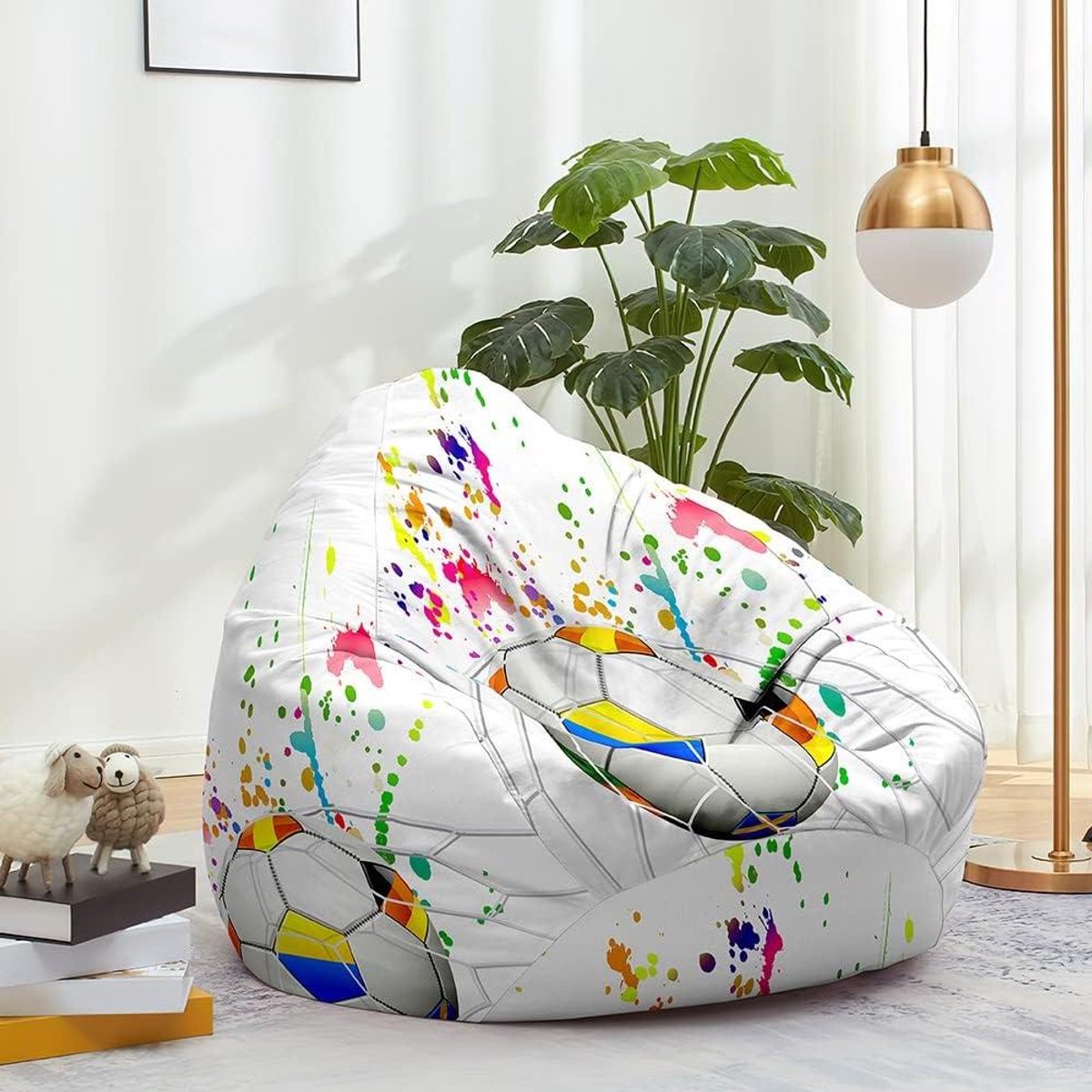 Zitzakhoes - Beanbag hoes Loungestoel hoes - Ontspannen en Opbergen - Wasbare Katoen Linne