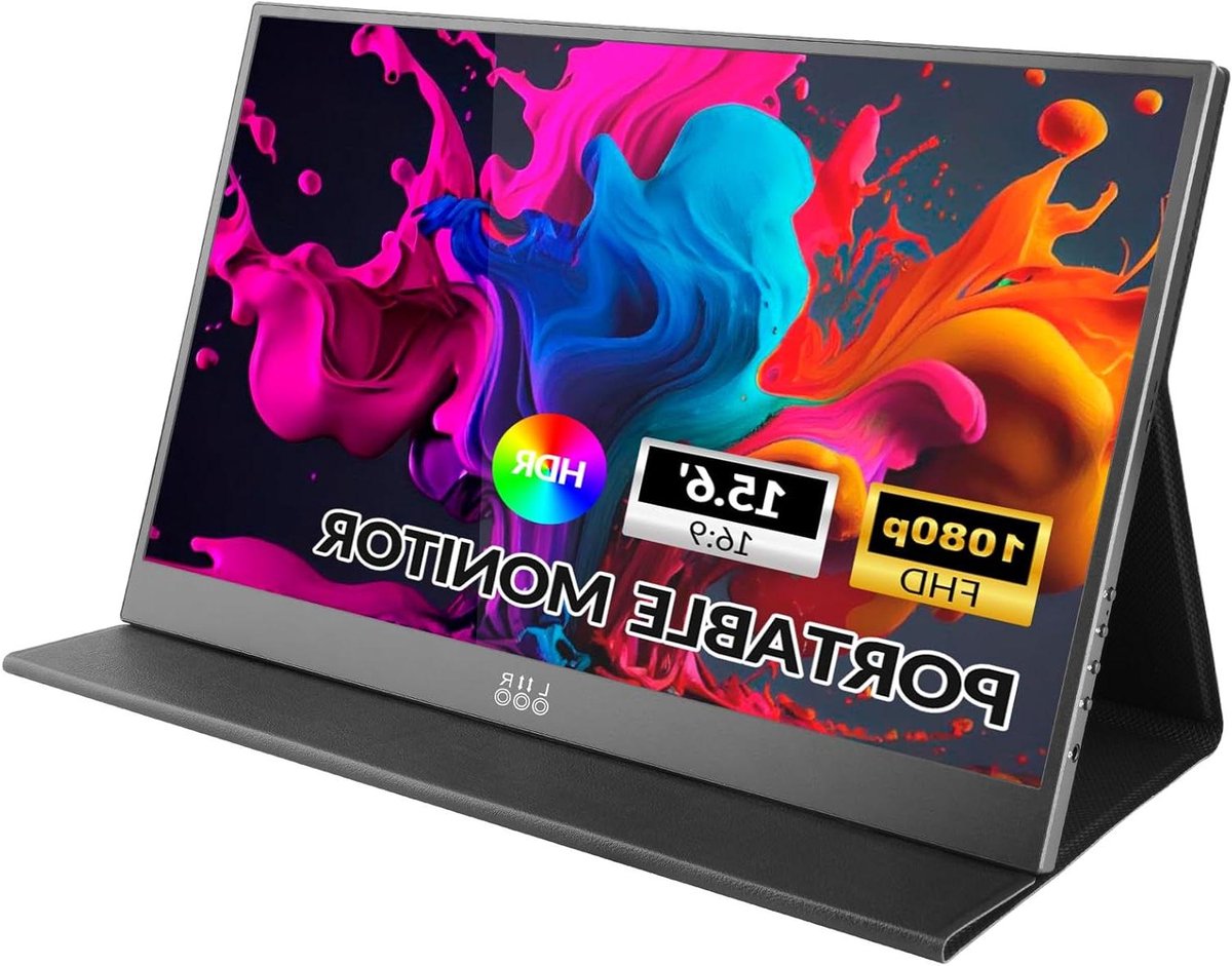 Draagbare Monitor - Extern Scherm - Werk & Entertainment - Full HD IPS HDR - 156 inch - Zwart