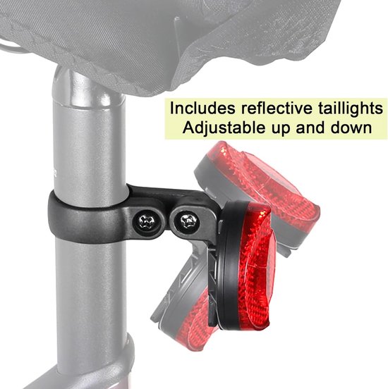 Fiets Achterlicht - Fietslamp Veiligheid - Nachtelijke Ritten - Met Airtag Compatibel - 13 x 9 x 5 cm - Rood — afbeelding 5