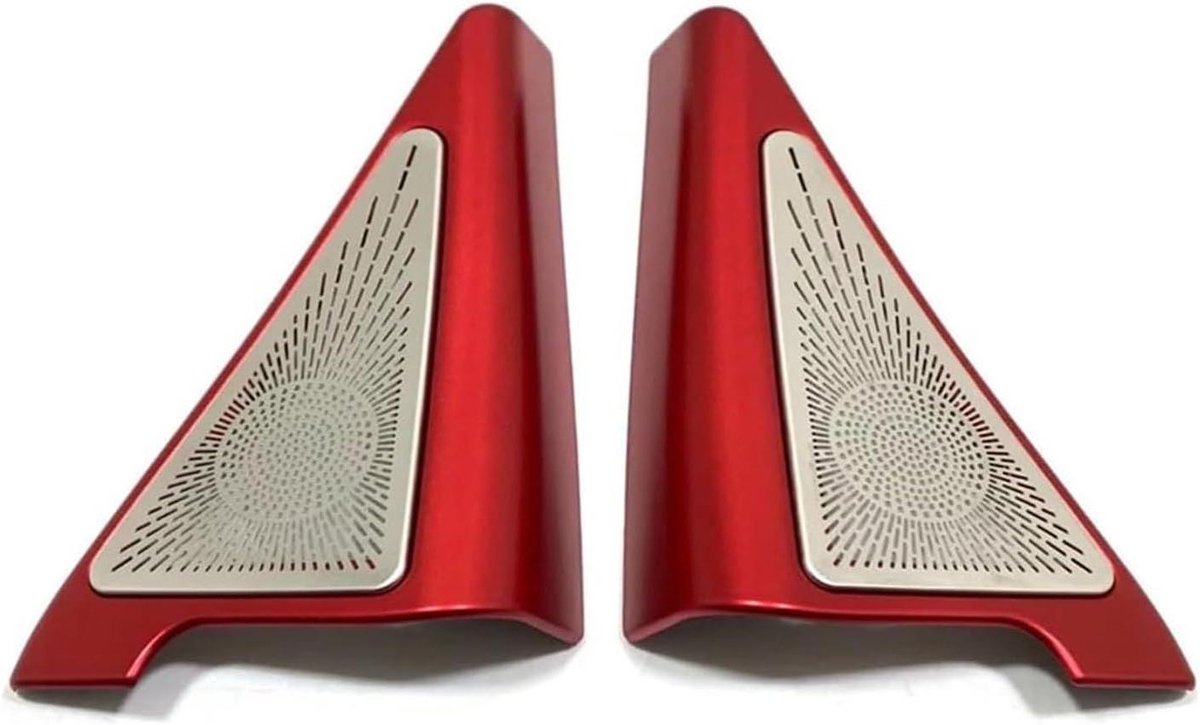 Luidspreker Afdekking - Audio Decoratie - Auto Interieur - Perfecte Pasvorm - 1 Stuk - Rood