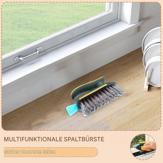 Voegenborstel - Schoonmaakborstel - Tegels Schrobben - Ergonomisch Handvat - 17 cm Lengte - Grijs — afbeelding 3