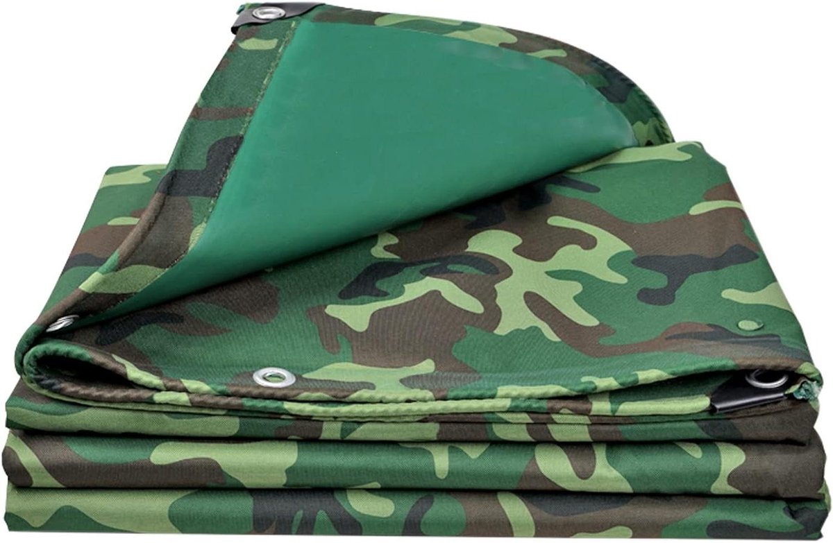 Waterdicht Canvas Zeil - Camouflage Dekzeil - Buiten Beschermen - Verdikt & Duurzaam - Diverse Maten - Camouflage