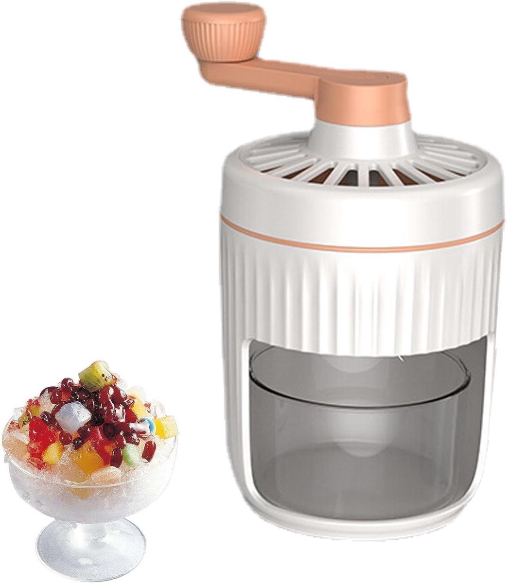 Shaved Ice Machine - Manual Crank Ice Crusher, Portable Manual Ice Shaver Crusher Snow Cone Machine, Ice Crusher Shaver for Outdoor Drinking Home