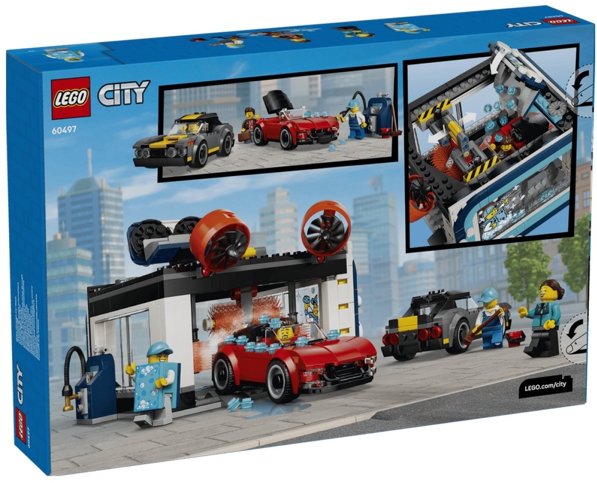 LEGO City Autowasstraat Auto Bouwpakket voor Kinderen Vanaf 6 Jaar 60497 — afbeelding 13