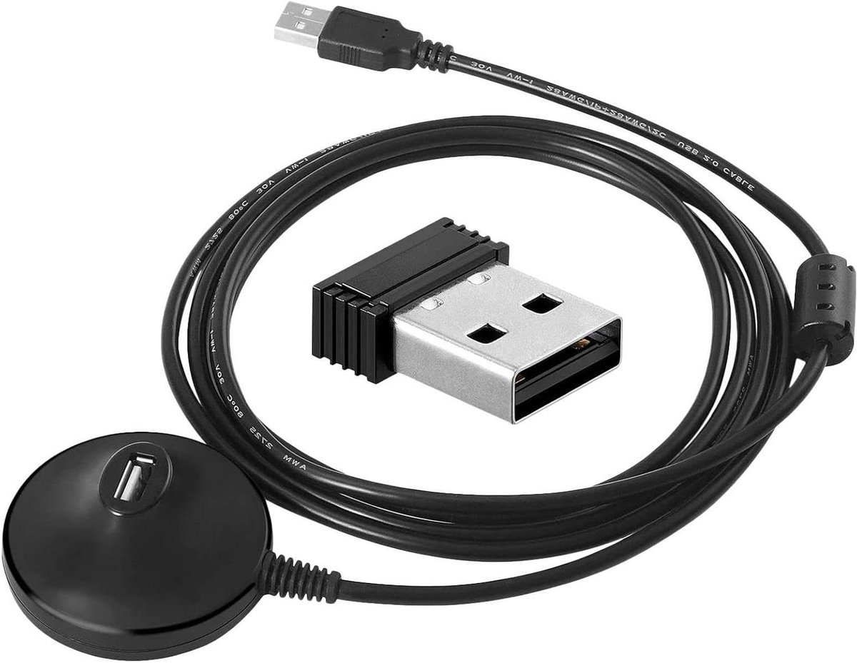 USB ANT Stick - Ontvangerkabel Dongle - Indoor Training - Perfecte Dataoverdracht - 2 Meter Kabel - Zwart