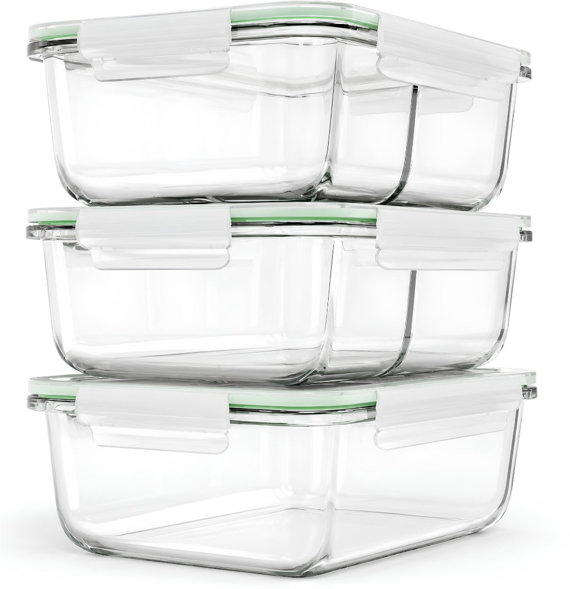 AHD® Diepvriesbakjes - Vershoudbakjes - Magnetron Bakjes Met Deksel - Transparant - 21cm x 16cm x 7cm