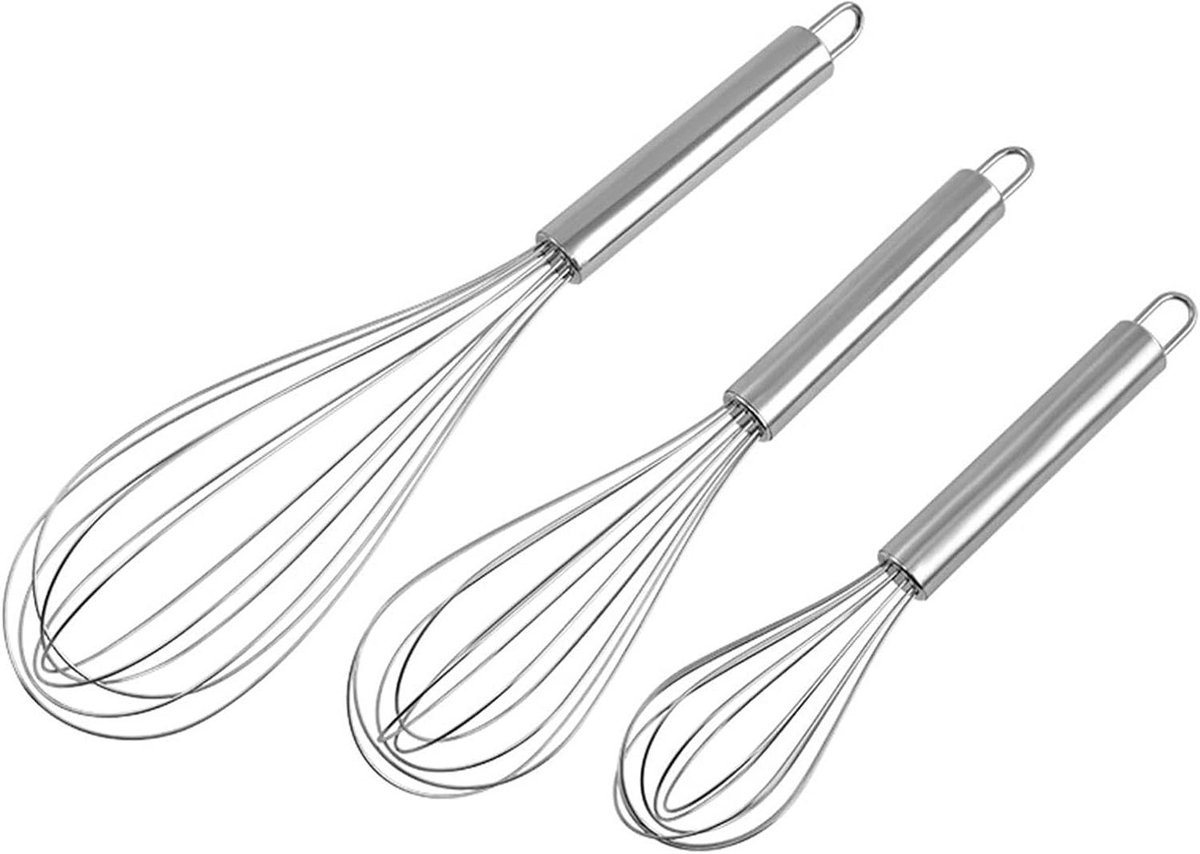 Eierklopper - Keukengarde Mixer - Beslag Mengen - Roestvrijstaal - 20 cm - Veelkleurig
