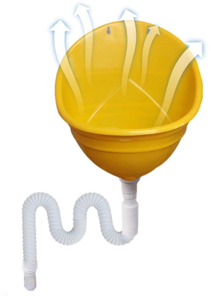 Buitenurinoir - Urineafleider Toilet - Waterloos Toilet - Snel Afvoerend Ontwerp - 34 x 31 x 245 cm - Wit