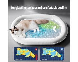 Koelmat hond - Climatiseur - Koelmat Kat - Transparante Gel Koelmat Voor Huisdieren - PVC Koelpad - 50 x 60 cm