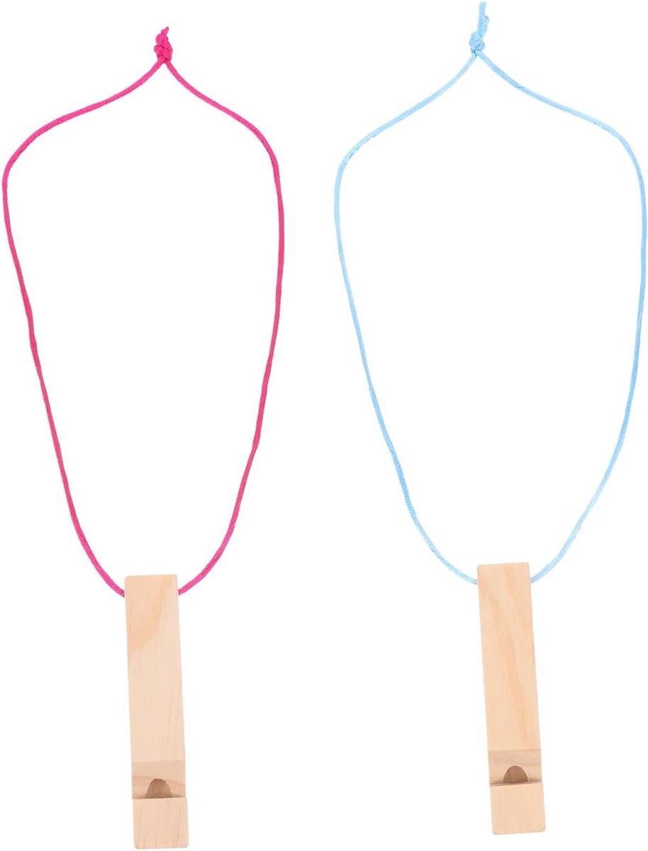 Mini Muziek Speeltjes - Halsband Fluitjes - Creatieve Activiteiten - DIY Schilderen Mogelijk - 10 cm Lengte - Gemengde Kleuren