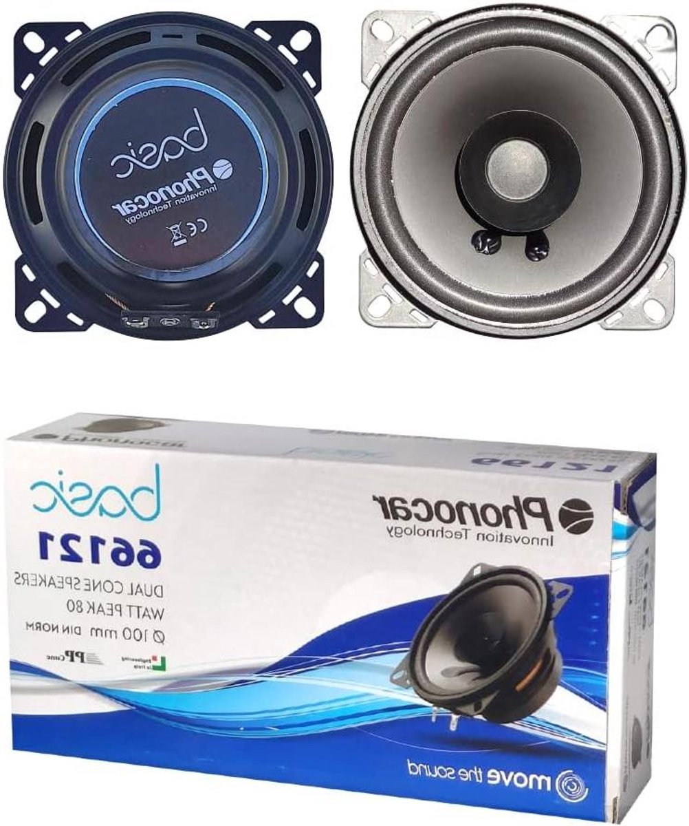 Autoluidsprekers Paar - Dubbele Cone - Muziek Luisteren - Krachtig Geluid - 10 cm Diameter - Zwart