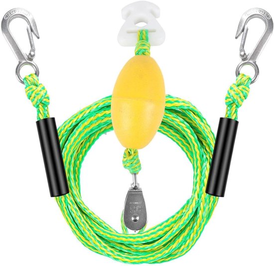 Sleeptouw - Watersport touw - Wateractiviteiten trekken - Dubbele haak ontwerp - 5.2 meter - Rood