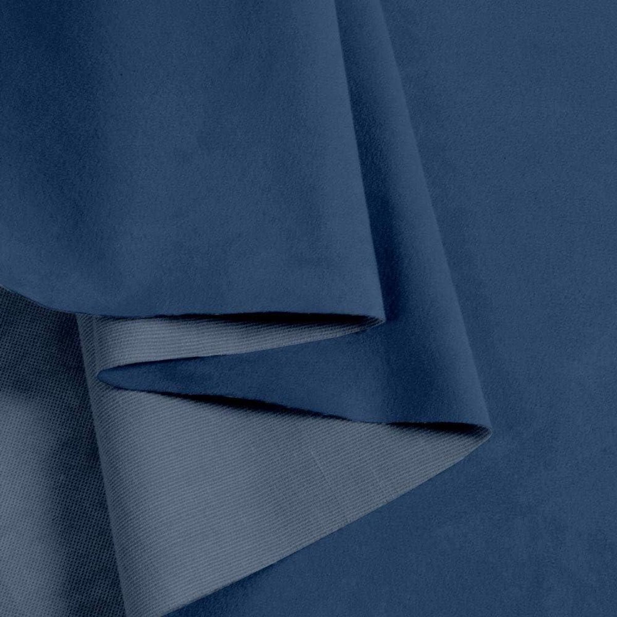 Microvezel Stof - Meubelstof Suède - Meubels Bekleden - Waterafstotend Teflon - 145 cm Breed - Blauw