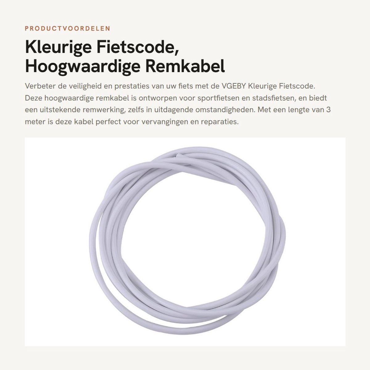 Dailygoods- Remkabel Hoogwaardige Kwaliteit - Remkabelset - Remkabel Aanhanger - Rem Buiten kabel - Remkabels - Duurzaam Rubber - Fietsremkabel