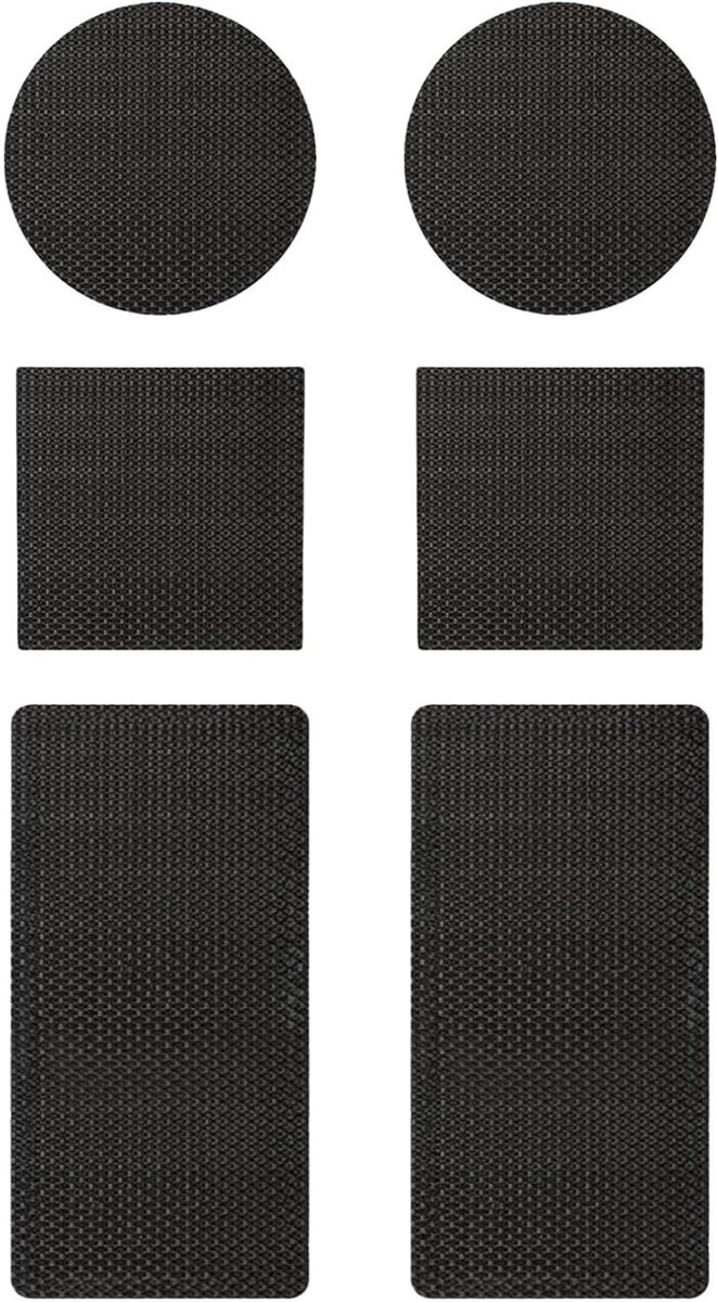 Trampoline Reparatie - Mat Patch - Gaten Herstellen - Zelfklevend Ontwerp - 6-delige Set - Zwart