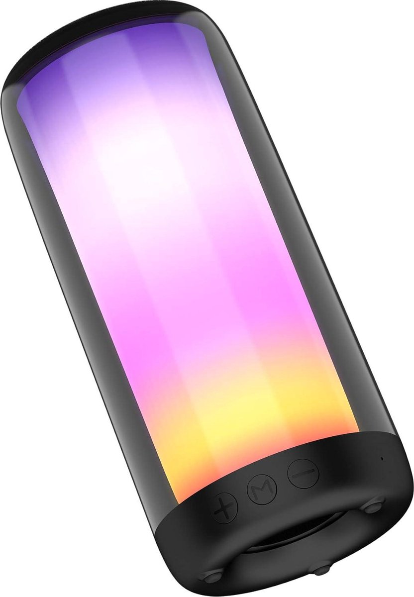 Draagbare Bluetooth Luidspreker - Draadloze Speaker - Muziek Streamen - 360 Graden Lichtshow - 2000 mAh Batterij - Zwart