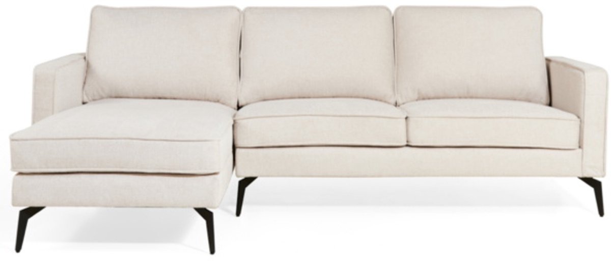 Giga Living Hoekbank Jackson Linnen Beige - Giga Meubel