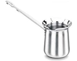 Roestvrijstalen Melkpan - Turkse pan - Melk verwarmen - Triplex capsule basis - 475 ml - Zilver