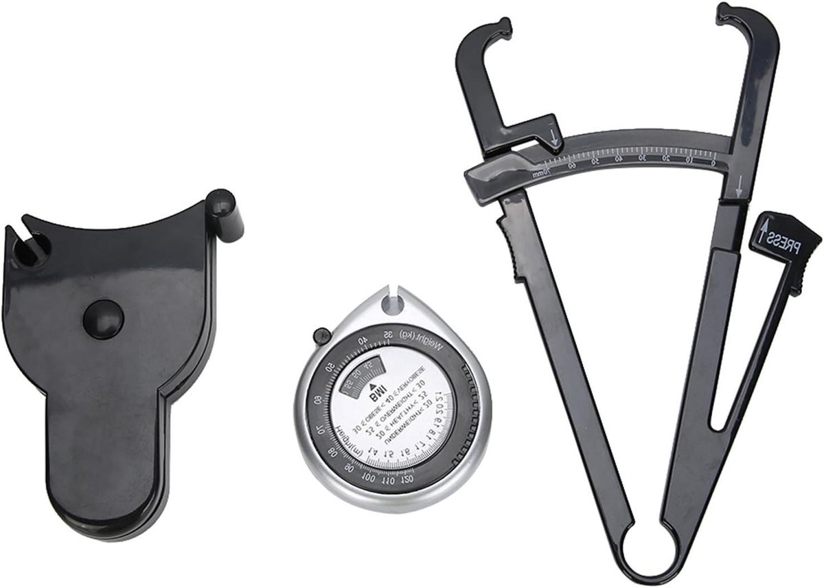 Lichaamsvet Meter - Grasimeter Meetlint - Gewichtsbeheer Meten - Automatisch oprollen - 150 cm - Zilver