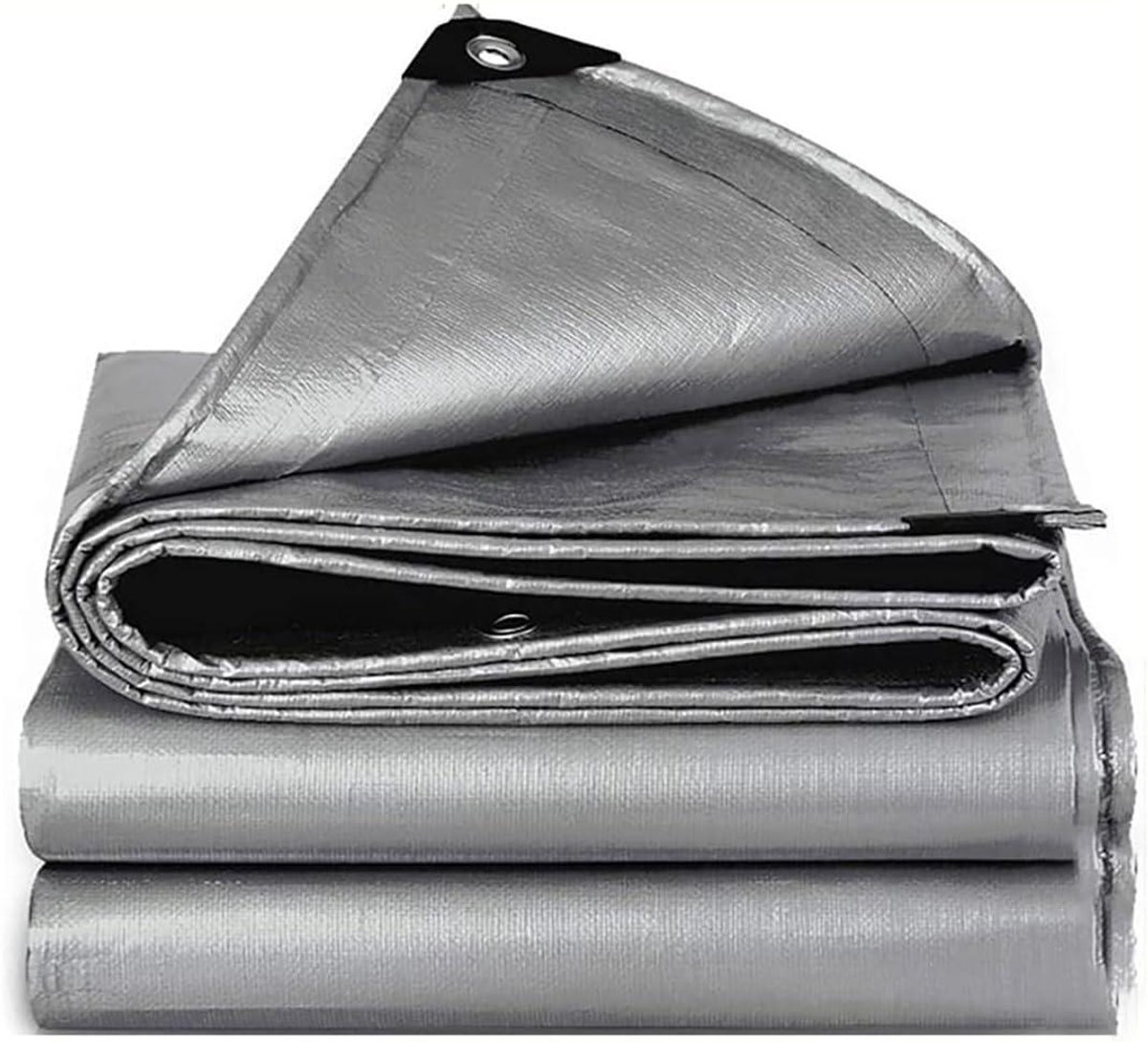 Waterdicht Afdekzeil - Beschermzeil Zeil - Buiten Beschermen - Versterkte Hoeken - 310x330cm - Zilver