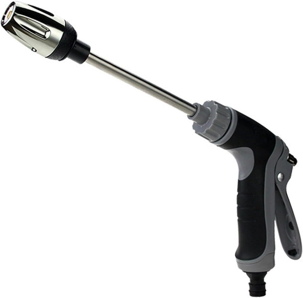 Slangmondstuk - Hogedrukspuit - Auto Reinigen - 360 Graden Verstelbaar - 24 cm - Grijs