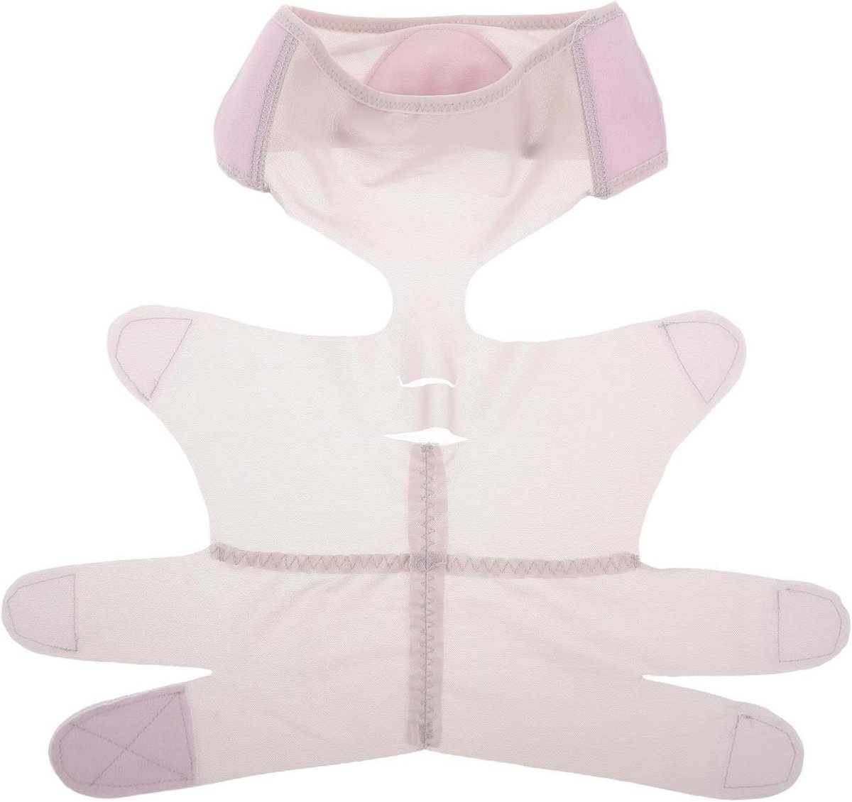 Gezichtsmasker Chin Strap - Gezichtsband V-vorm - Gezichtscontouren Verbeteren - Ademend Materiaal - 40 x 34 cm - Lichtgrijs