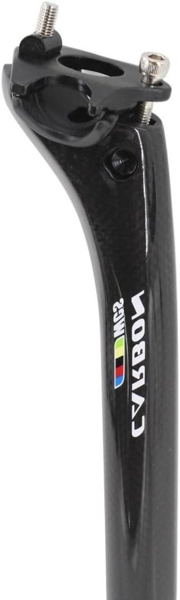 Fiets Zadelpen - Carbon Zadelpen - Comfortabel Fietsen - Lichtgewicht Full Carbon - 27.2 x 350 mm - Zwart