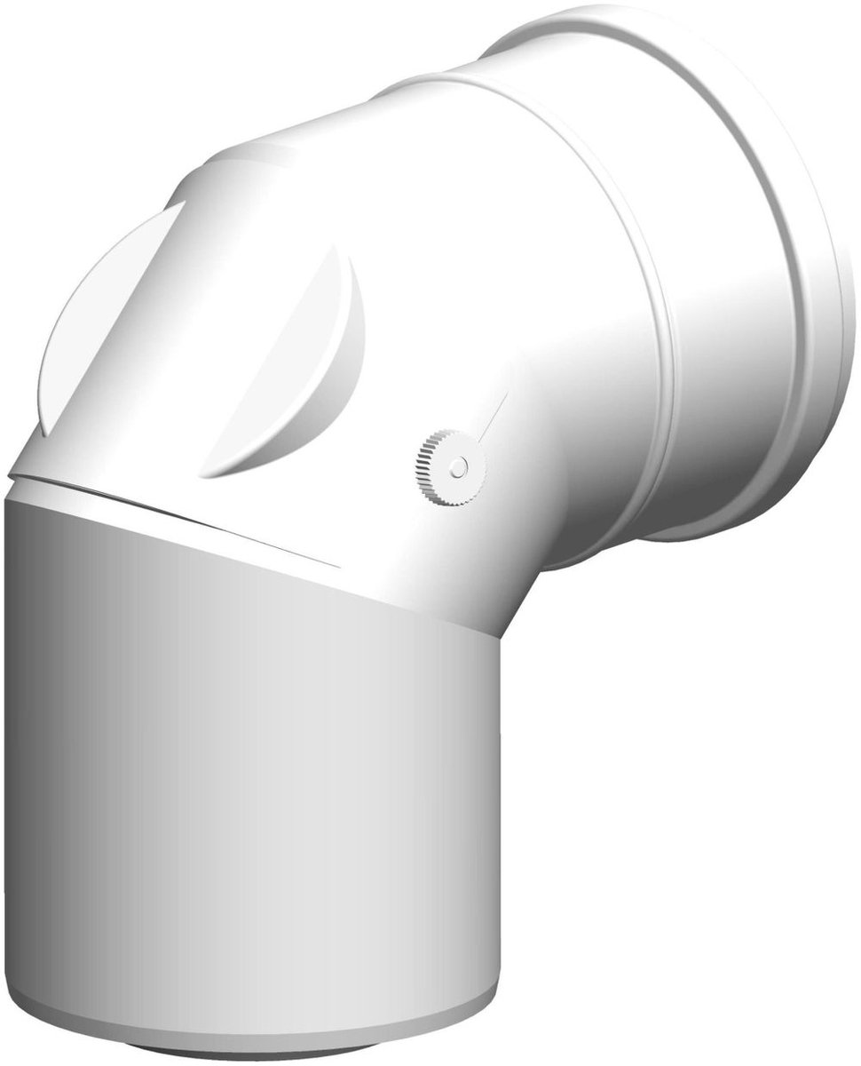 ATEC Controle-bocht 87 Graden concentrisch DN 80/125, 1401