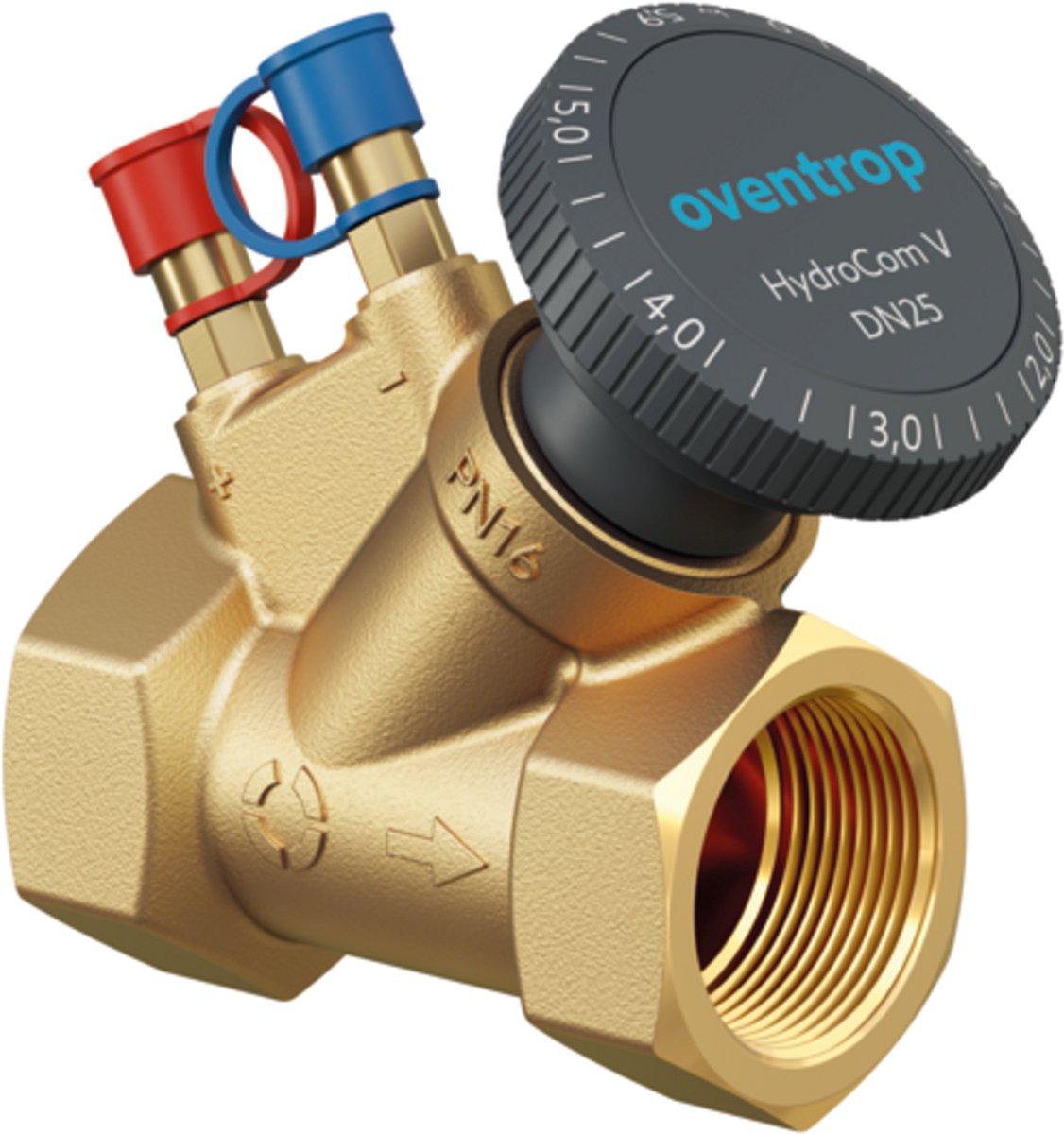 OVENTROP Afsluitklep HydroCom A PN 16, DN 25, binnendraad, Kvs: 5.9, 1062728
