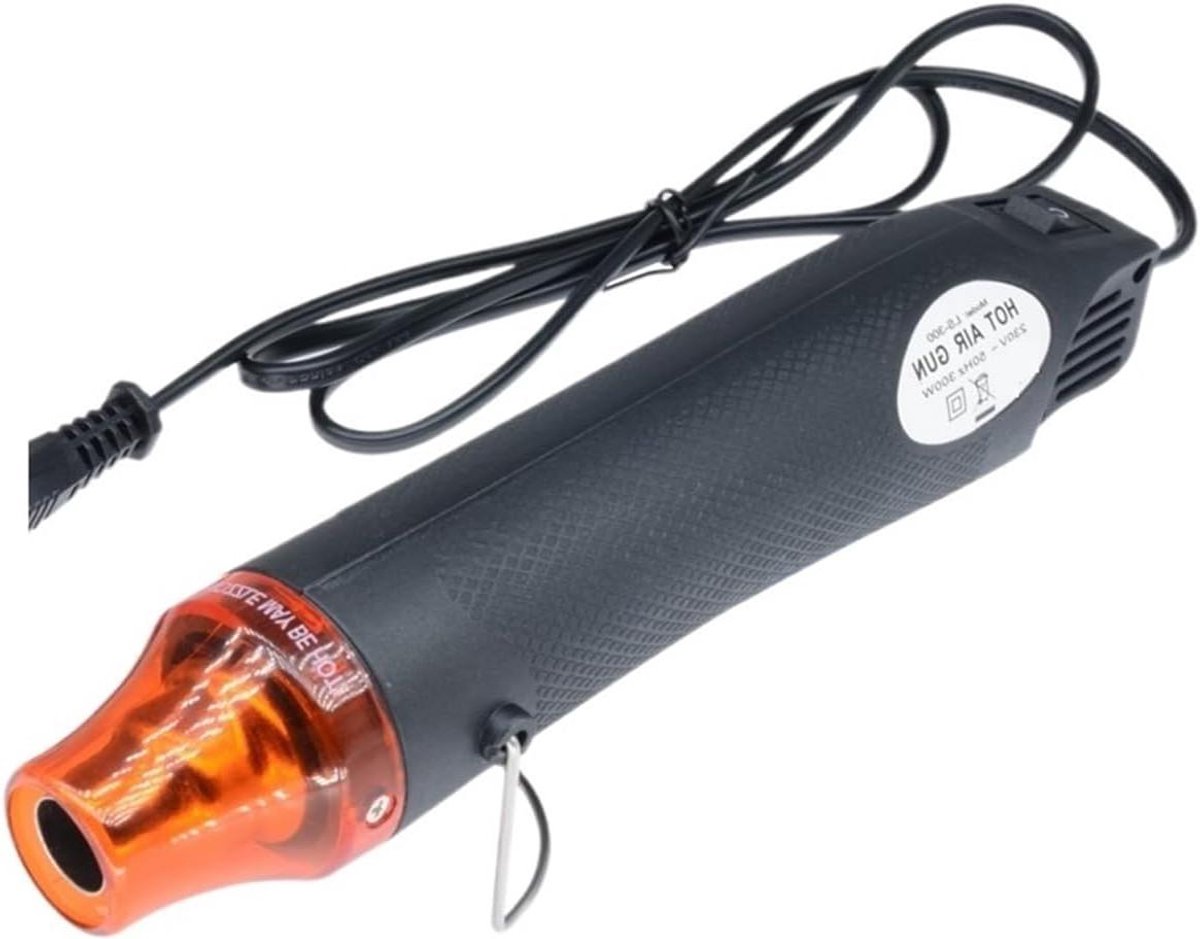 Hete Lucht Gun - Verwarmingstool - Handwerk Drogen - Snelle Verwarming - Compact Formaat - Zwart