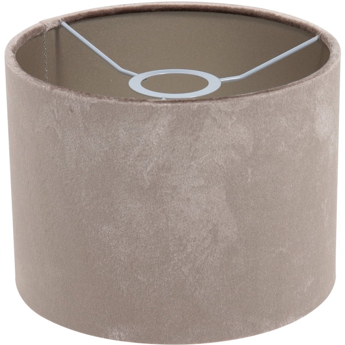 Grijze Velours Lampenkap K3084GS ⌀20cm met E27 support van Steinhauer - Modern Textiel voor Binnen