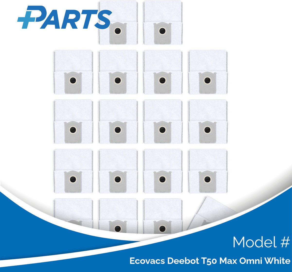 Plus.Parts Ecovacs Deebot T50 Max Omni White Stofzakken (18 Stuks, Plus.Parts® alternatief voor DDB030041) Overig