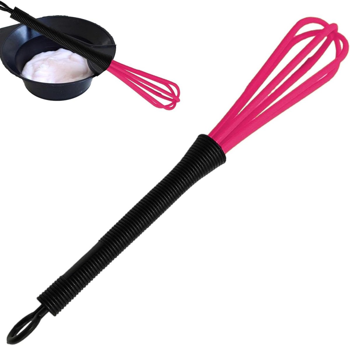 Keukengarde - Eiermixer - Koken en bakken - Hittebestendig materiaal - 13 cm lang - roze