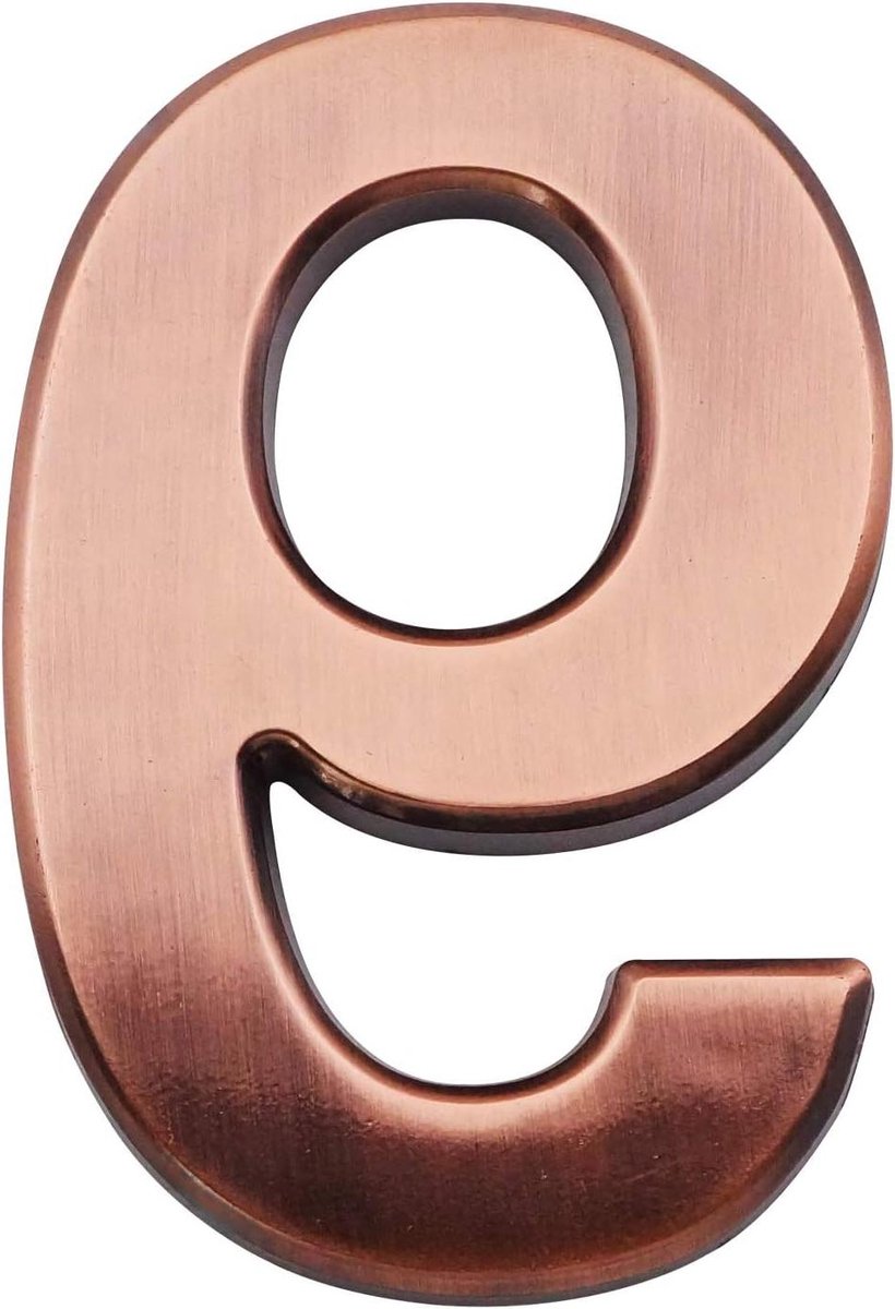 Huisnummer - Adresnummer - Woning Aanduiding - Zelfklevend - 7 cm - Messing