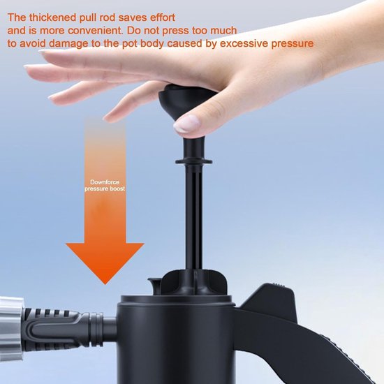 Handbediende Drukspuit - Vernevelaar Gazon - Planten Water Geven - Instelbare Spraykop - 2 Liter Capaciteit - Transparant — afbeelding 4