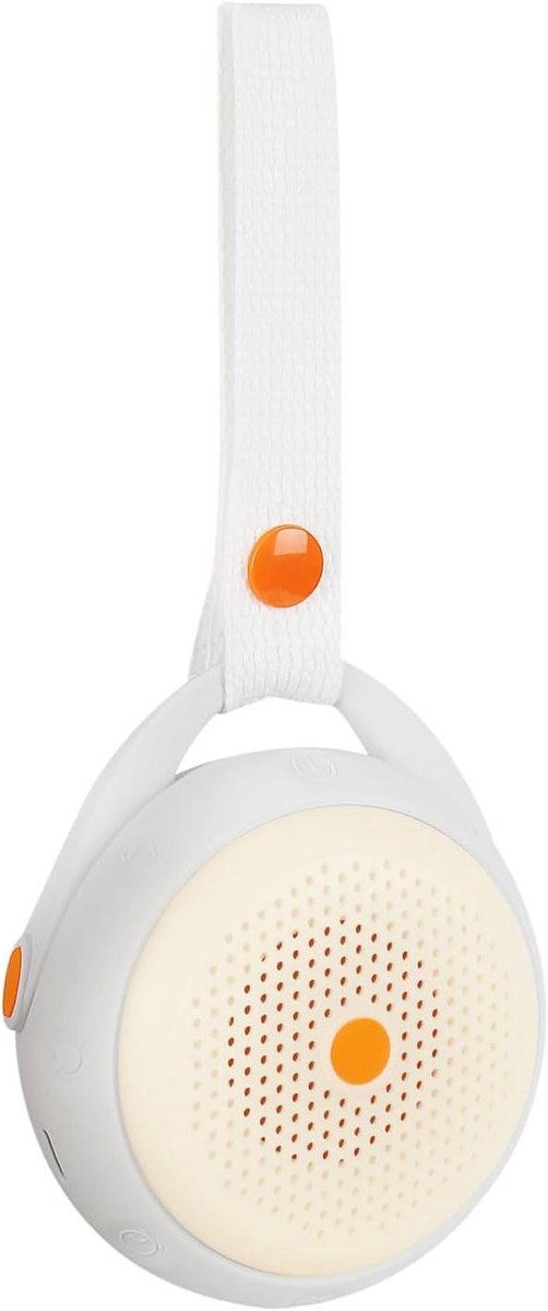 Witte Ruis Machine - Slaaphulp Baby - Rustgevend Slapen - 12 Verschillende Geluiden - 8 cm diameter - Wit