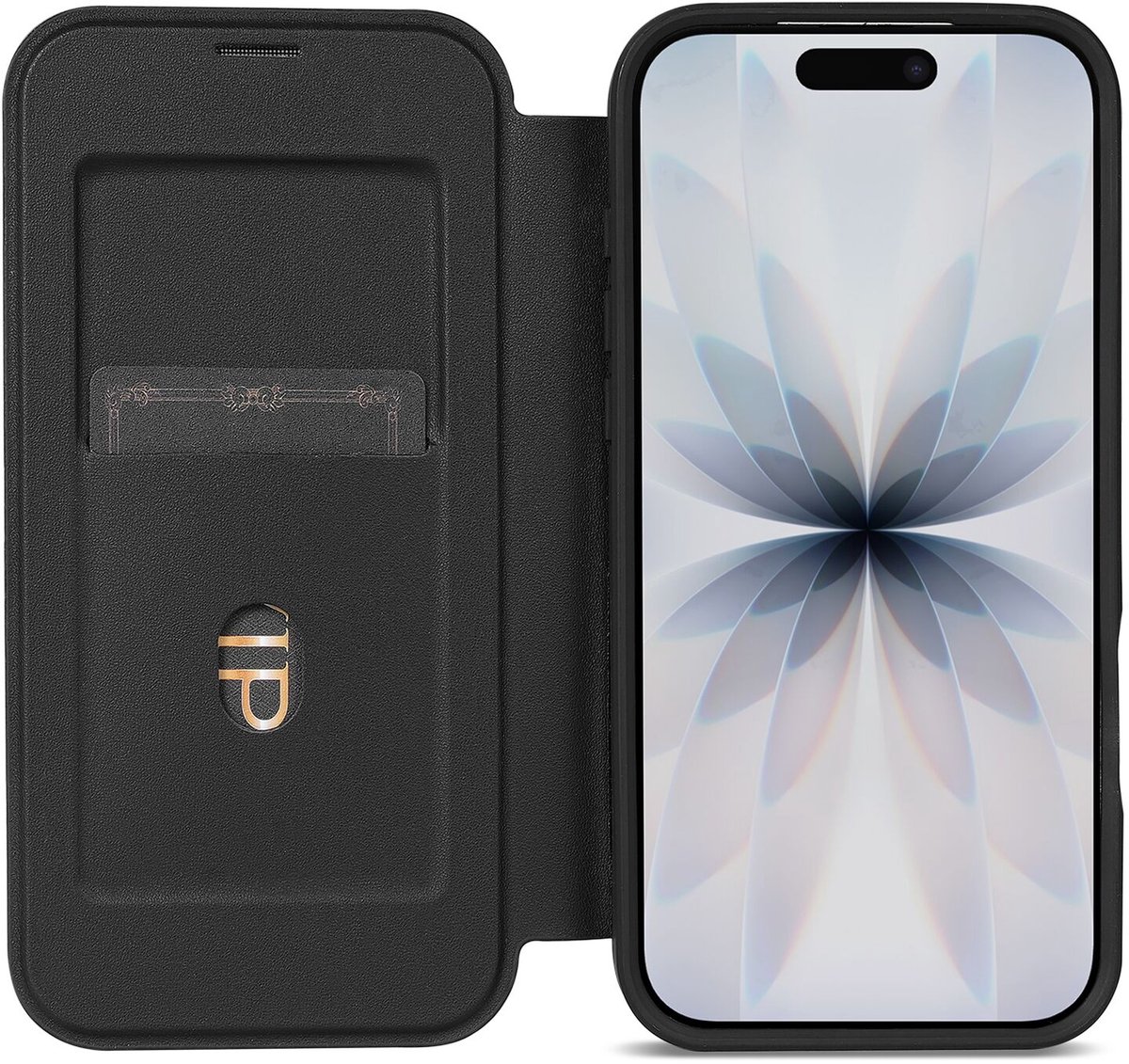Portemonnee Hoesje Geschikt voor Apple iPhone 17 | Compatibel met MagSafe / Qi2 | Wallet Book Case met Magneet | Beschermhoes met Pasjeshouder | Transparant / Zwart